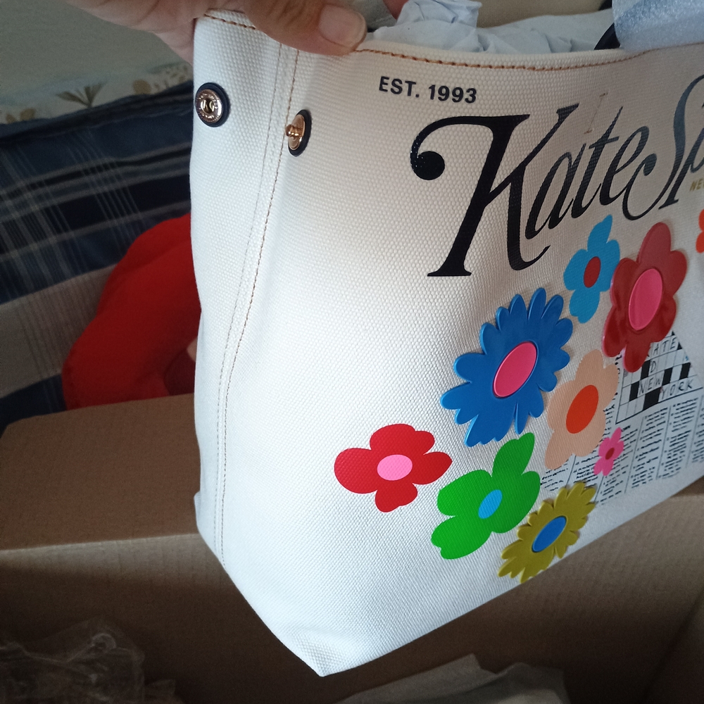 Kate Spade Cream Floral Tote Bag - Picture 8 of 9